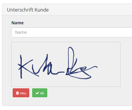 Unterschriften digital erfassen