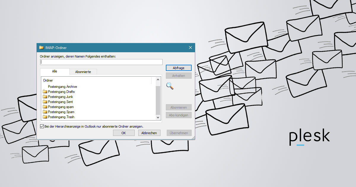 Plesk Onyx - IMAP Ordner automatisch erstellen