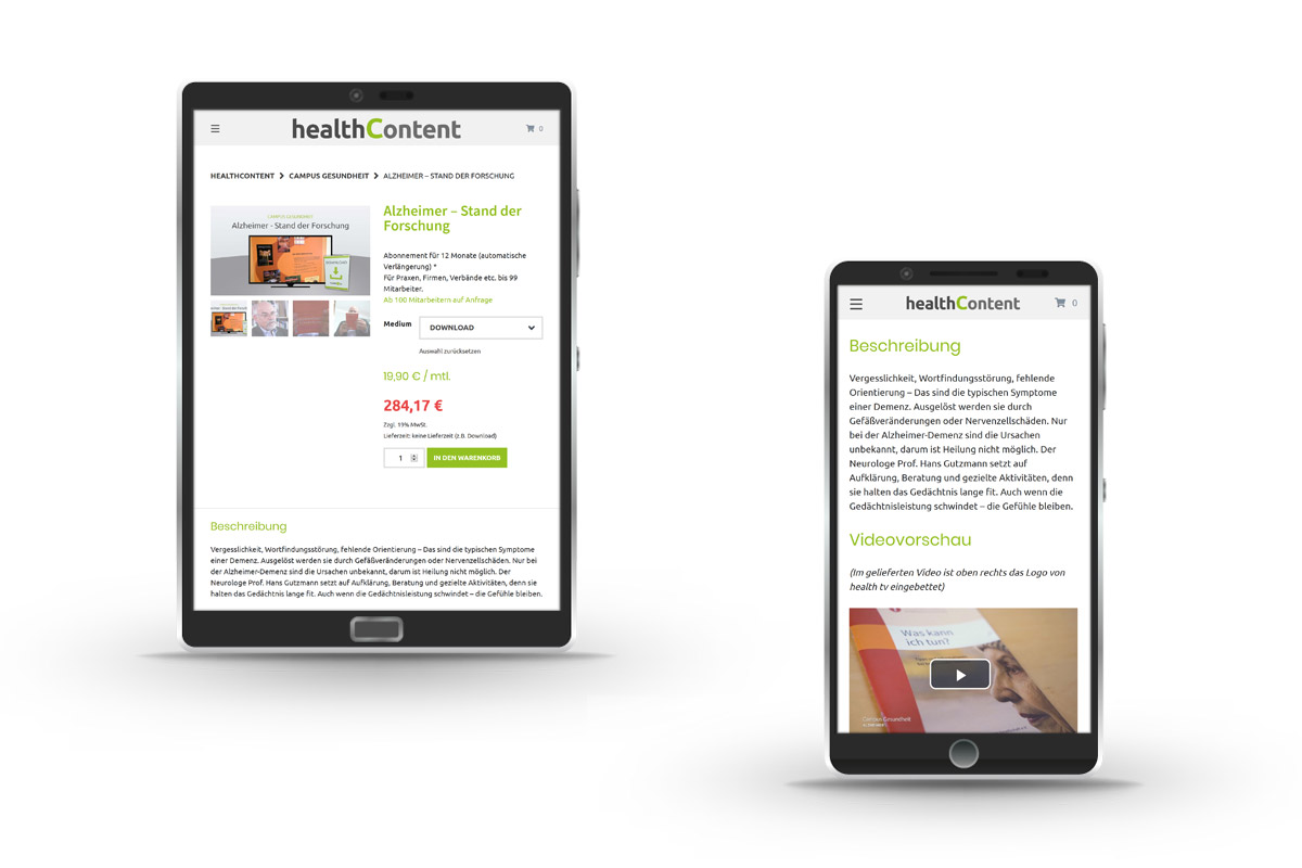 pga IT - Referenz HealthContent Shop