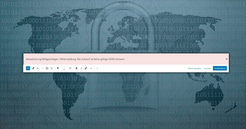 Fehlermeldung Die Antwort ist keine gültige JSONAntwort pga IT